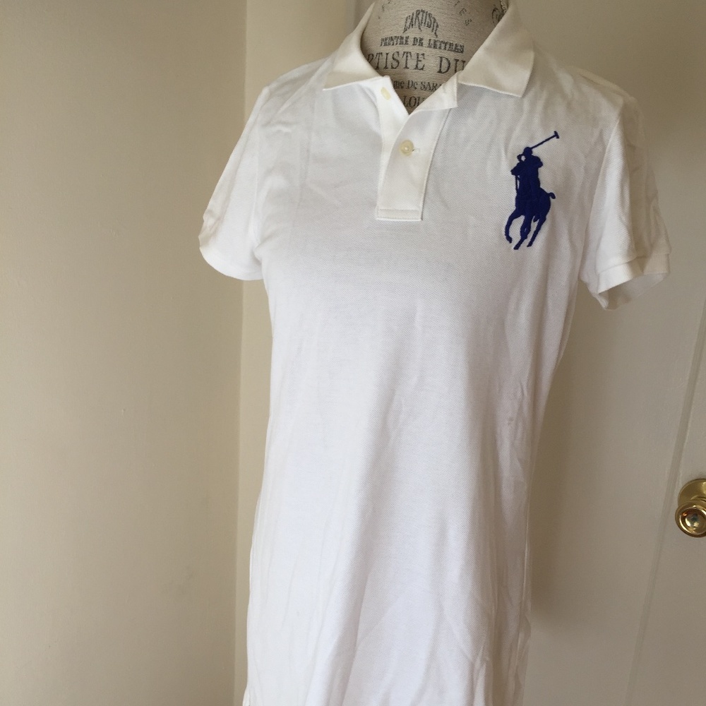 Polo Ralph Lauren Short DRESS size L in white NEW